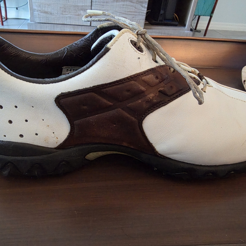 FootJoy White and Brown Athletic Golf Shoes